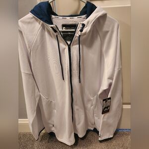 AND1 White and Turquoise Hoodie